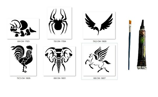 Endeks Ticaret Geçici Dövme, Şablonları