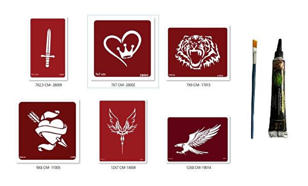 Endeks Ticaret Geçici Dövme, Şablonları