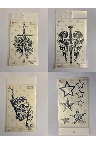 Airbrush Tattoo Geçici Dövme, Şablonları