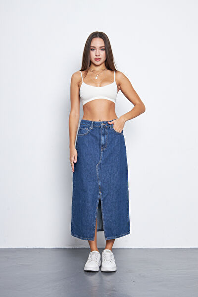 Kutaf Kadın Kot Etek