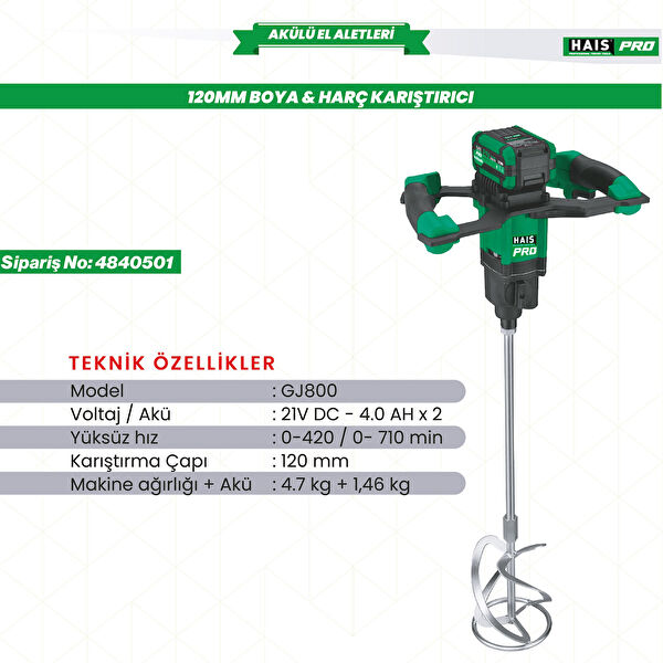 Hais Boya, Harç Karıştırıcı