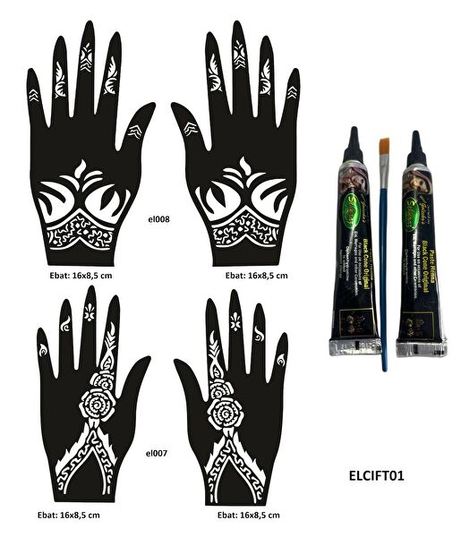 Airbrush Tattoo Geçici Dövme, Şablonları