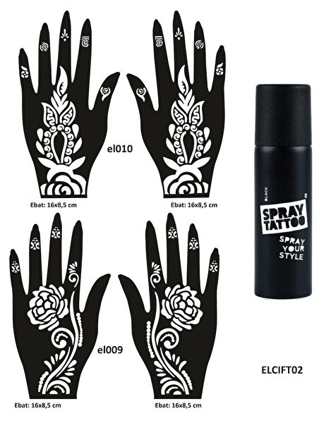 Airbrush Tattoo Geçici Dövme, Şablonları