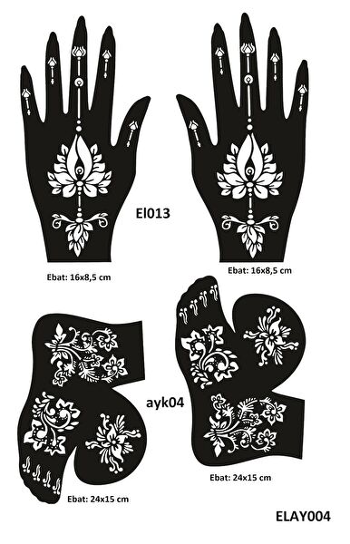 Airbrush Tattoo Geçici Dövme, Şablonları