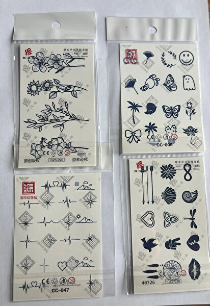 Airbrush Tattoo Geçici Dövme, Şablonları