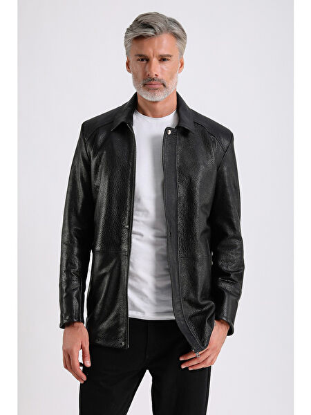 Maroquin Leather Erkek Mont, Kaban