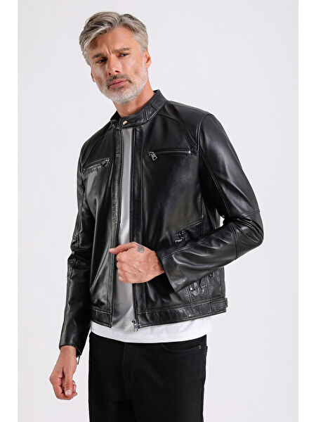 Maroquin Leather Erkek Mont, Kaban