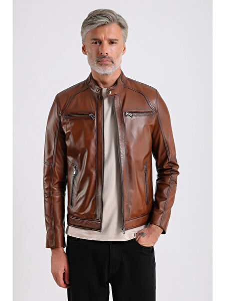 Maroquin Leather Erkek Mont, Kaban