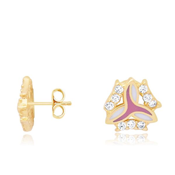 Diamond Line-Gülaylar Altın Küpe