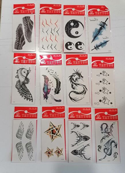 Endeks Ticaret Geçici Dövme, Şablonları