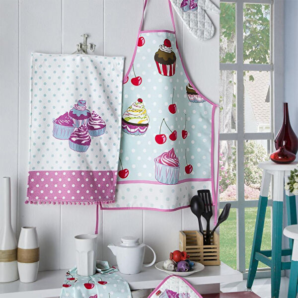 MAXSTYLE Mutfak Önlük, Eldiven Seti