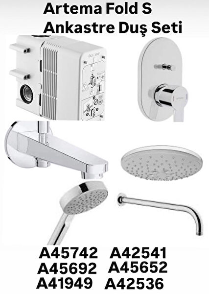 Artema Duş Başlığı, Spirali, Seti