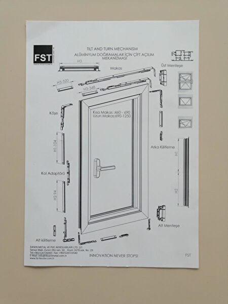 Kent Alüminyum Kapı Menteşesi
