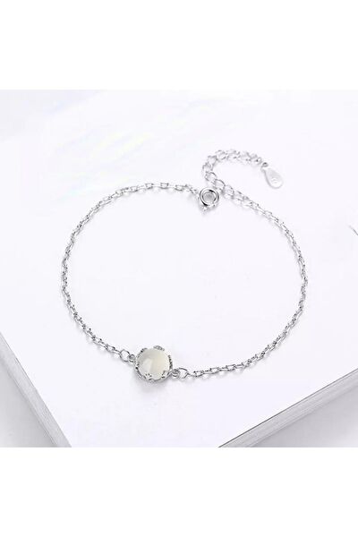 Eyelashes Silver Bileklik