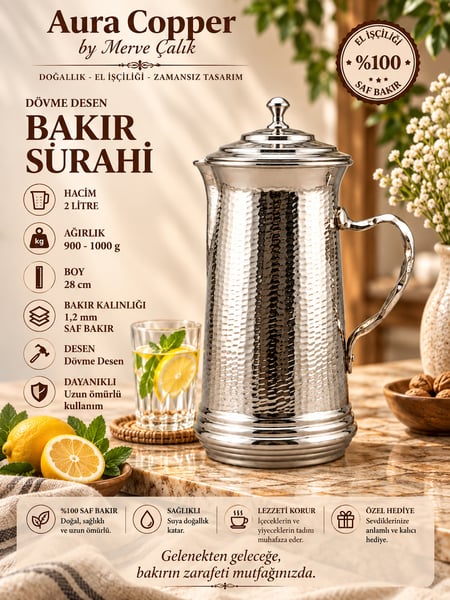 Aura Copper Sürahi, Karaf