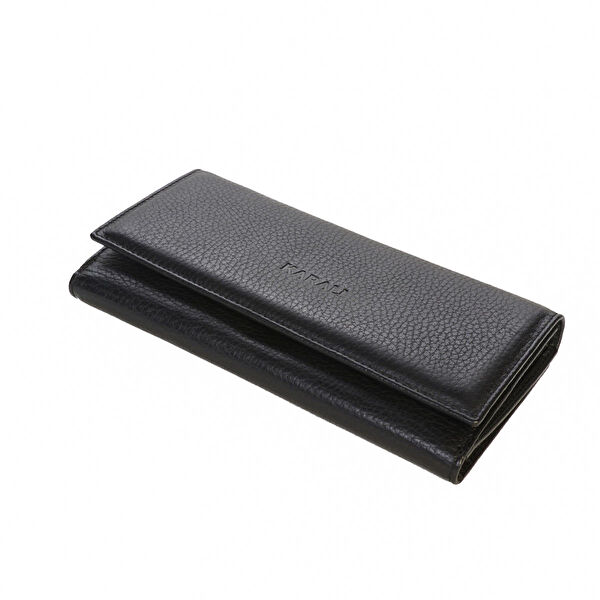 Karalı Deri Kadın Cüzdan