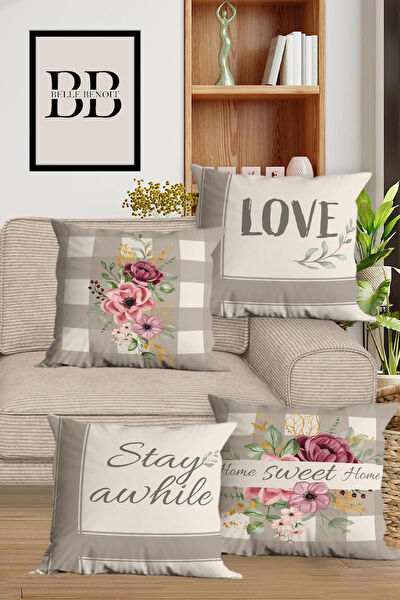 Belle Benoit Home Dekoratif Yastık, Kırlent, Kılıf