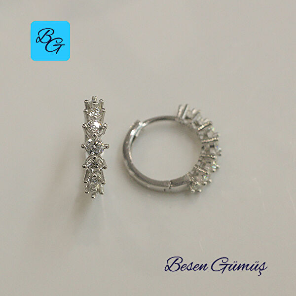 Besen Gümüş Küpe