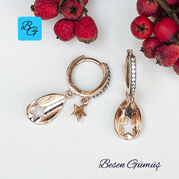 Besen Gümüş Küpe