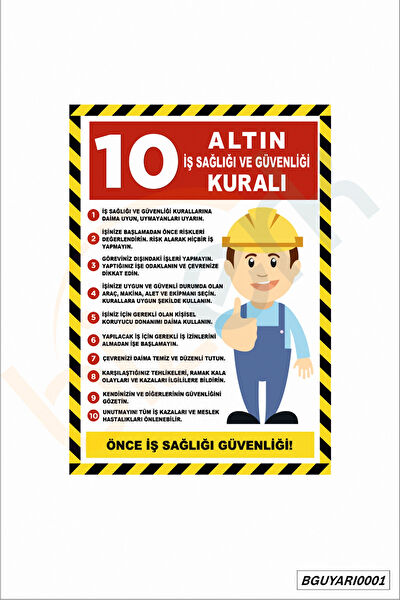 Bizerk Görsel Güvenlik Uyarı İşaretleri, İş Güvenliği Levhaları