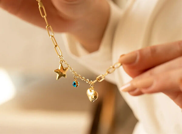 Safir Mücevher Altın Bileklik