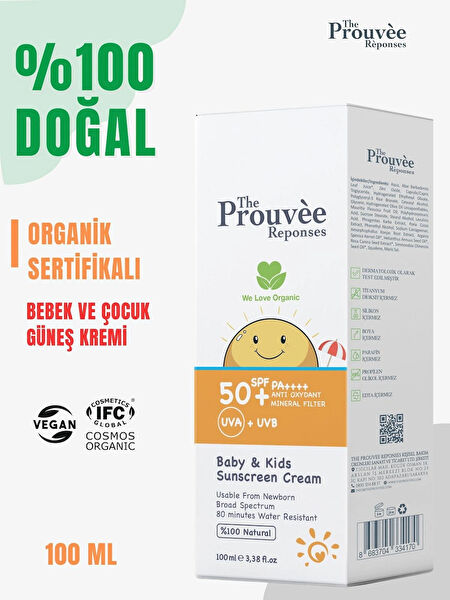 The Prouvee Reponses Bebek Güneş Kremi