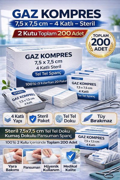 Erdo Ticaret Gazlı Bez, Sargı Bezi, Flaster