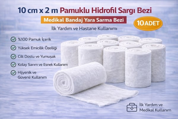 Erdo Ticaret Gazlı Bez, Sargı Bezi, Flaster