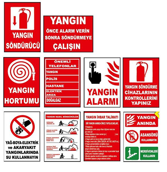 Yıldırım Güvenlik Uyarı İşaretleri, İş Güvenliği Levhaları