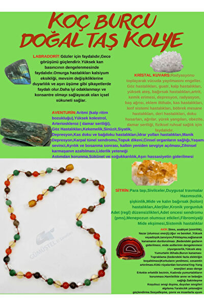 Doğal Taş Dünyası Kolye