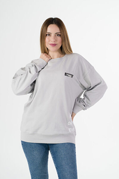 Drappe Kadın Sweatshirt