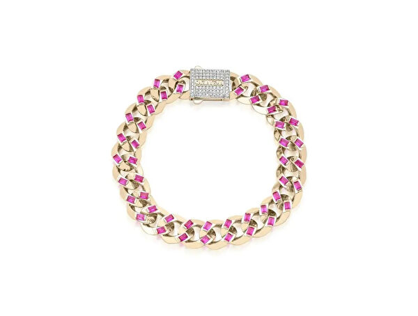 Safir Mücevher Altın Bileklik