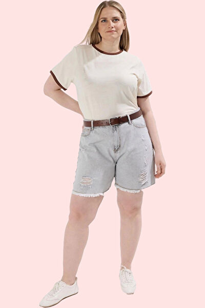 ERSEFA Kadın Şort, Bermuda, Kapri