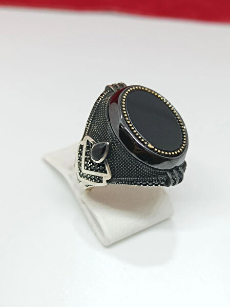 Firuze Gümüş Erkek Yüzük