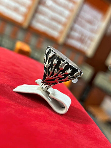 Firuze Gümüş Erkek Yüzük