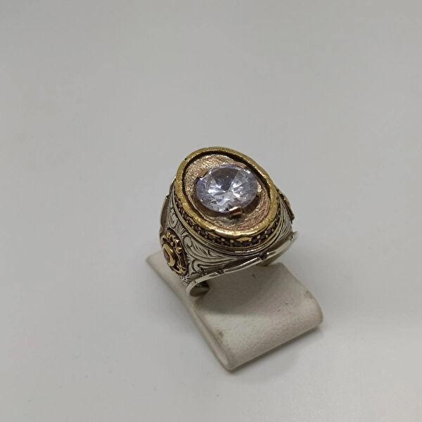 Firuze Gümüş Erkek Yüzük