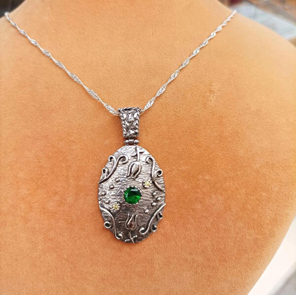 Firuze Gümüş Kolye