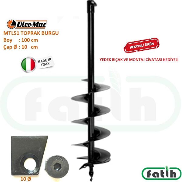 OLEOMAC Toprak Burgu Makinesi, Aksesuar