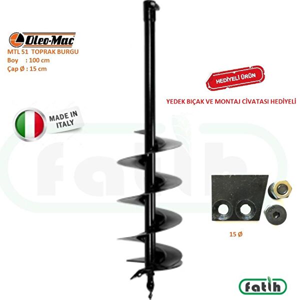 OLEOMAC Toprak Burgu Makinesi, Aksesuar