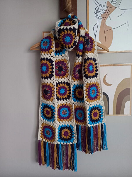 renkli motifler Atkı, Kaşkol, Boyunluk