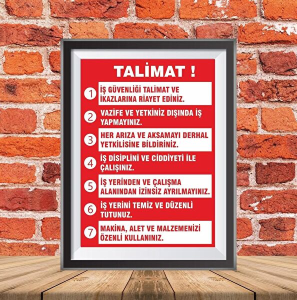 Galatabela Güvenlik Uyarı İşaretleri, İş Güvenliği Levhaları