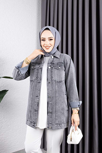 Harmatime Butik Kadın Kot Ceket