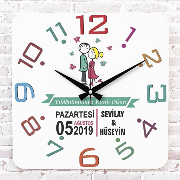 PERA LAZER KESİM Dekoratif Duvar Saati