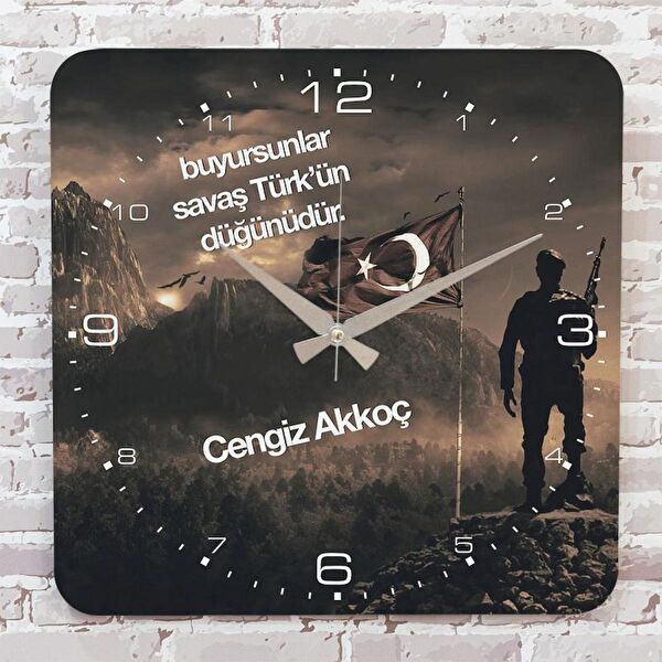 PERA LAZER KESİM Dekoratif Duvar Saati