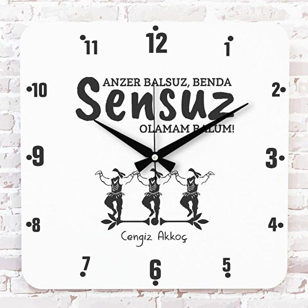 PERA LAZER KESİM Dekoratif Duvar Saati