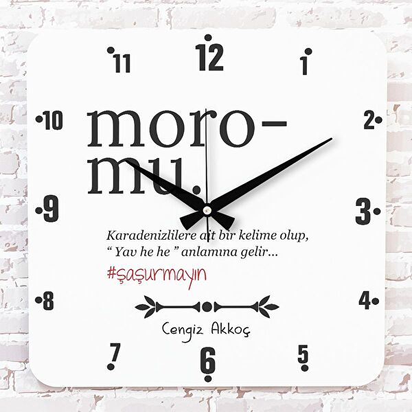 PERA LAZER KESİM Dekoratif Duvar Saati