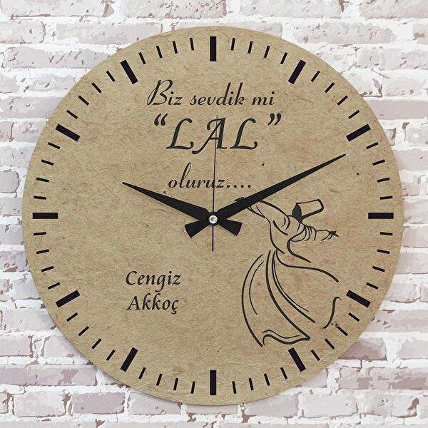 PERA LAZER KESİM Dekoratif Duvar Saati