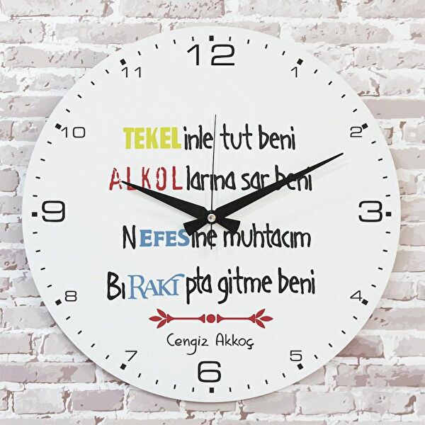 PERA LAZER KESİM Dekoratif Duvar Saati