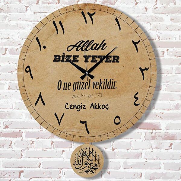 PERA LAZER KESİM Sarkaçlı Saat