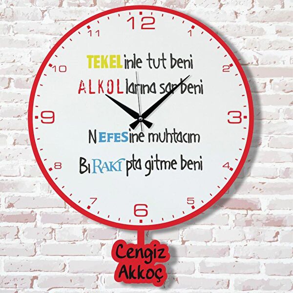 PERA LAZER KESİM Sarkaçlı Saat